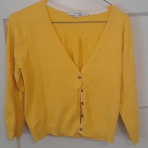 Boden Yellow Cardigan Size 6